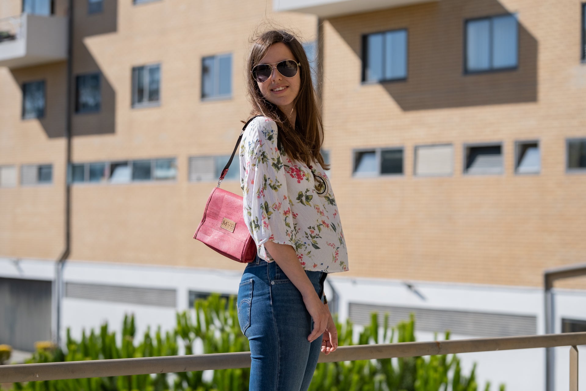 Night Vegan Crossbody Bag cherry cork