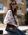 Night Vegan Crossbody Bag black cork