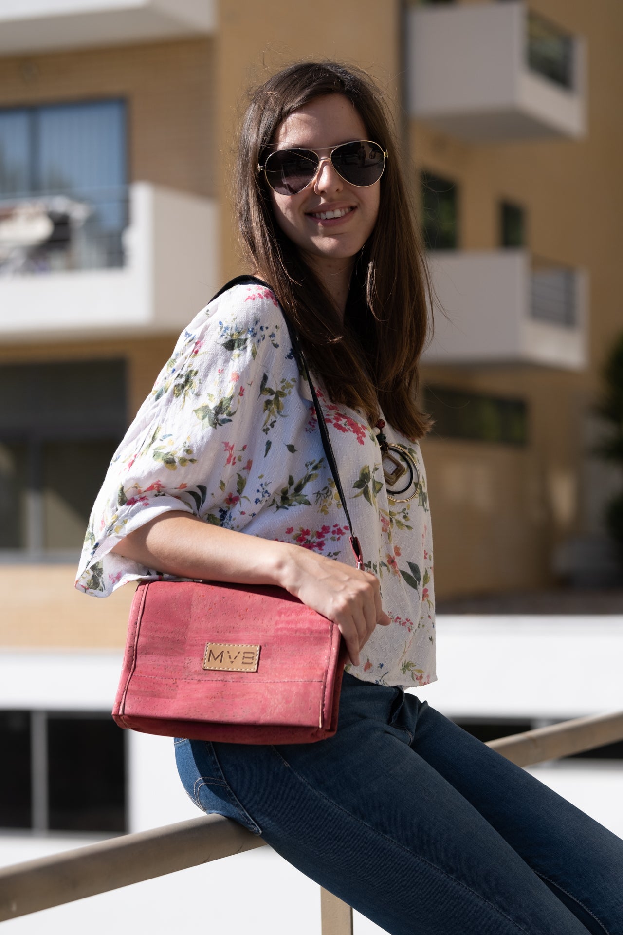 Night Vegan Crossbody Bag cherry cork