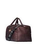 Xcape Vegan Leather Duffle Bag dark brown