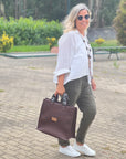 Tote Bag XL dark brown cork