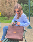 Tote Bag XL dark brown cork