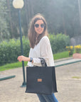 Tote Bag XL black cork