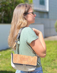 Double-Sided Crossbody Flop Bag soft natural