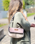 Double-Sided Crossbody Flop Bag soft pink
