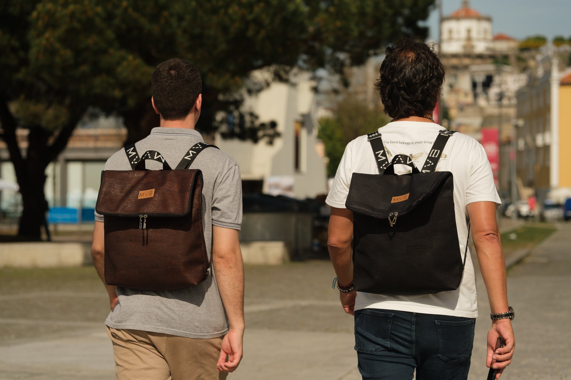 Laptop Vegan Backpack black cork